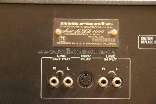 2 speed cassette deck SD 4000; Marantz Sound United (ID = 1548334) Ton-Bild