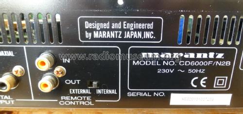 CD Player CD6000 OSE / CD6000F; Marantz Sound United (ID = 2273035) Sonido-V
