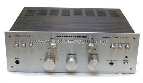 Stereo Console Amplifier 1030; Marantz Sound United (ID = 2036568) Ampl/Mixer