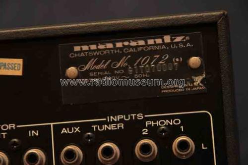 Console Stereo Amplifier 1072; Marantz Sound United (ID = 1572303) Ampl/Mixer