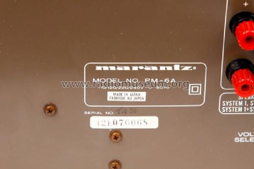 Console Stereo Amplifier PM-6A; Marantz Sound United (ID = 1353158) Ampl/Mixer