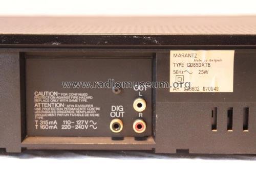 Digital Monitoring Series CD-65DX CD65DX A /AB /F /N /NB /TB; Marantz Sound United (ID = 1969311) R-Player