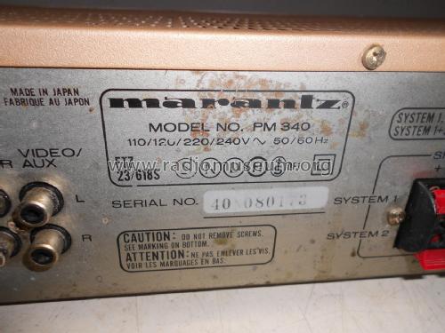 Stereo Amplifier PM-340; Marantz Sound United (ID = 2378705) Ampl/Mixer