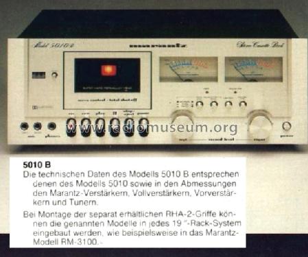 Stereo Cassette Deck 5010-B; Marantz Sound United (ID = 495109) Reg-Riprod