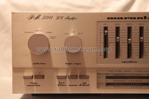 Stereo Console Amplifier PM500 DC PM500; Marantz Sound United (ID = 1798597) Ampl/Mixer