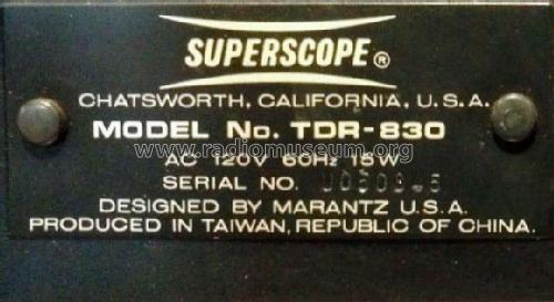 Stereo 8-Track Recording System TDR-830; Superscope, Geneva (ID = 1968344) Reg-Riprod
