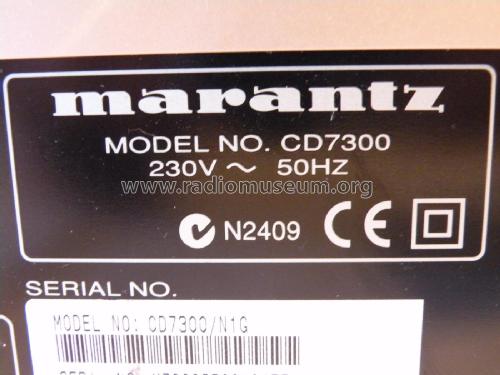 CD Player CD7300; Marantz Sound United (ID = 2272002) R-Player