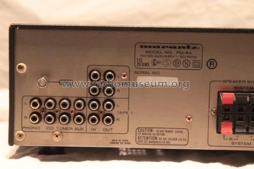 Digital Monitoring Amplifier PM-64 AVSS; Marantz Sound United (ID = 2009185) Ampl/Mixer