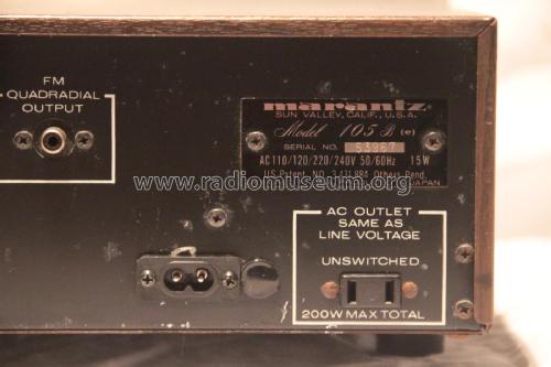 FM/AM Stereophonic Tuner 105B; Marantz Sound United (ID = 1934384) Radio