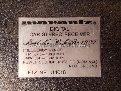 CAR-4220 ; Marantz Sound United (ID = 2616241) Car Radio