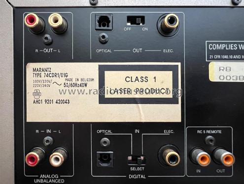 Compact Disc Recorder CDR-1 Professional 74CDR1 /01G; Marantz Sound United (ID = 2837353) R-Player