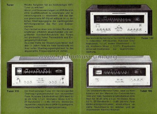 FM/AM Stereophonic Tuner Model 105; Marantz Sound United (ID = 2803610) Radio
