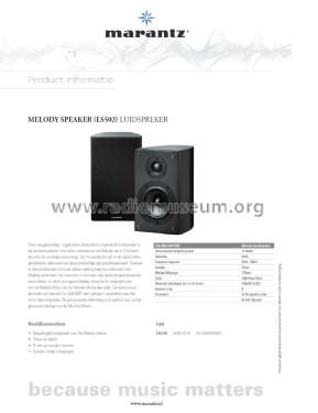 Melody Speaker LS502 ; Marantz Sound United (ID = 2641908) Speaker-P