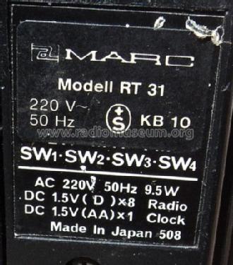 RT31 ; Marc; Japan (ID = 1651895) Radio