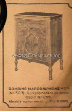 Combiné Marconiphone 7 523 Ch= 256; Marconi marque, Cie. (ID = 1990212) Radio