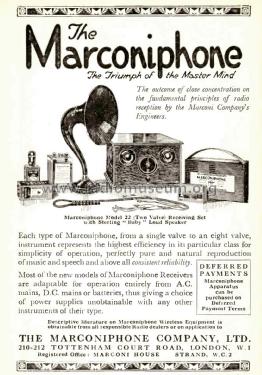 Marconiphone 22 ; Marconi Co. (ID = 2700580) Radio