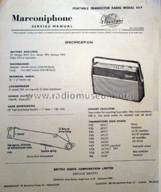 Marconiphone 4114; Marconi Co. (ID = 2831239) Radio