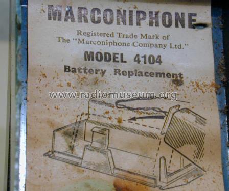Marconiphone Minstrel 4104; Marconi Co. (ID = 902252) Radio