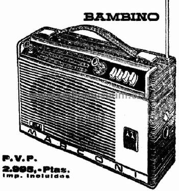 Bambino TR-1225; Marconi Española S.A (ID = 615064) Radio