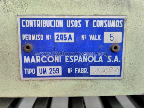 UM-259; Marconi Española S.A (ID = 1995746) Radio