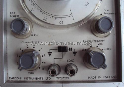 A.F. Oscillator TF 2102M ; Marconi Instruments, (ID = 2368859) Equipment