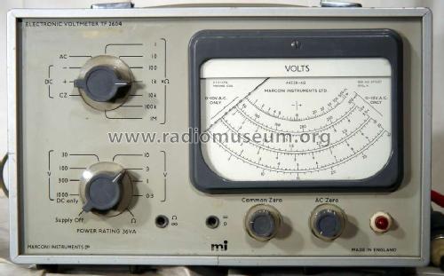 Electronic Voltmeter TF2604; Marconi Instruments, (ID = 252803) Equipment