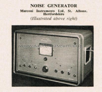 Noise Generator TF1301; Marconi Instruments, (ID = 2668714) Ausrüstung