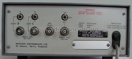 mi Counter / Timer TF 2416 TF 52416-900X; Marconi Instruments, (ID = 2065930) Equipment