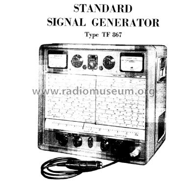 Standard Signal Generator TF 867; Marconi Instruments, (ID = 2491010) Equipment