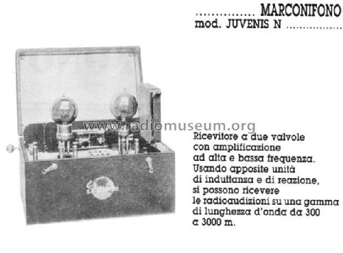 Marconifono Juvenis N; Marconi Italiana (ID = 1060050) Radio