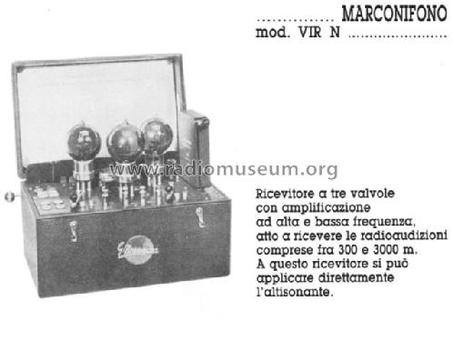 Marconifono Vir N; Marconi Italiana (ID = 1060052) Radio