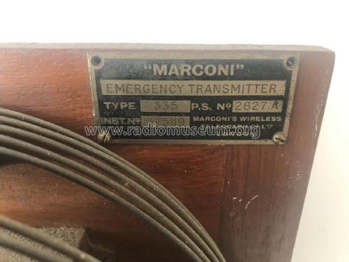 Emergency Transmitter Type 335; Marconi's Wireless (ID = 2490247) Commercial Tr