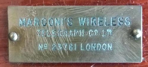 Marconi Balanced Crystal Receiver 109R; Marconi's Wireless (ID = 2325822) Radio