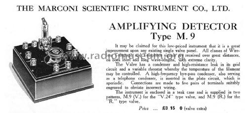 Amplifying Detector Type M.9 ; Marconi Scientific (ID = 2378269) mod-pre26