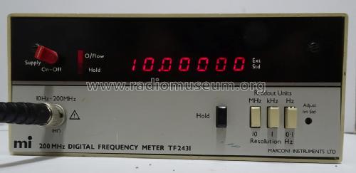 200MHz Digital Frequency Meter TF2431; Marconi Scientific (ID = 2611203) Equipment