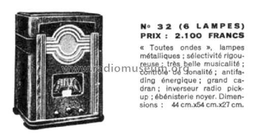 32 Ch= 637; Marconi marque, Cie. (ID = 1473435) Radio