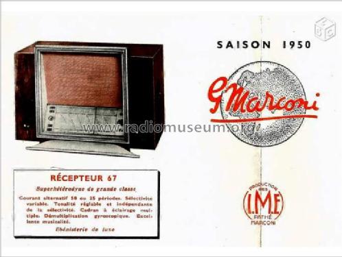 67 Ch= 647; Marconi marque, Cie. (ID = 1762974) Radio