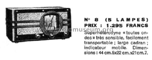 8 Ch= 375 ou 575; Marconi marque, Cie. (ID = 1473057) Radio