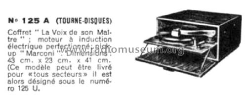 Coffret tourne-disques 125U; Pathé-Marconi, Les (ID = 1473708) Sonido-V