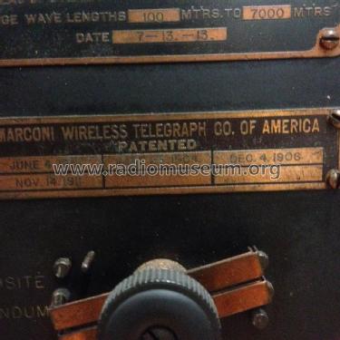 Receiving Tuner Type 101; Marconi Wireless (ID = 2356485) Galène