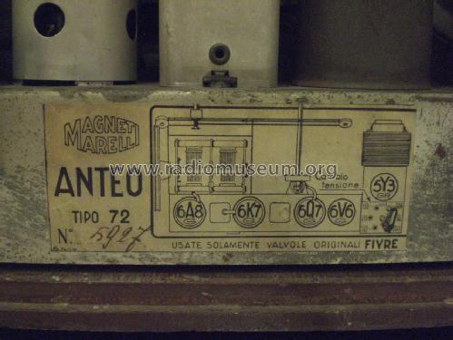 Anteo Ch= 72; Marelli Radiomarelli (ID = 994241) Radio