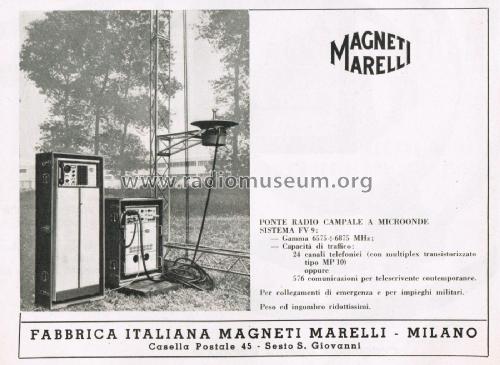 Ponte Radio Campale a Microonde Sistema FV 9; Marelli Radiomarelli (ID = 2664086) Commercial Re