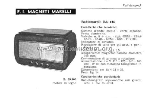 RD145; Marelli Radiomarelli (ID = 2596773) Radio