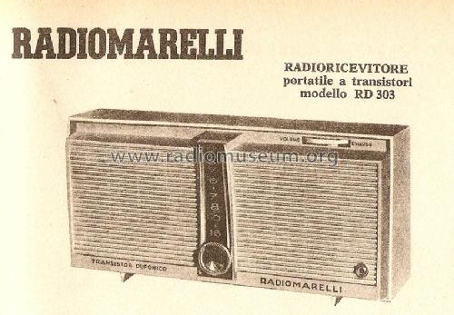 RD303; Marelli Radiomarelli (ID = 650309) Radio