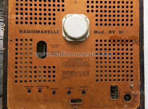 Televisore RV91; Marelli Radiomarelli (ID = 1914281) Television