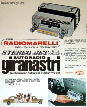 Stereo Jet 8 AS100; Marelli Radiomarelli (ID = 2150416) Car Radio