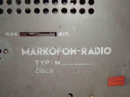 Markofon M741-U; Markofon-Radio, Ing. (ID = 285390) Radio