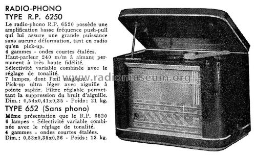 Radio-Phono RP6520; Marquett-Radio (ID = 1992131) Radio