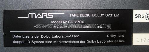CD2700; MARS-Radio-Stereo; (ID = 1192742) R-Player