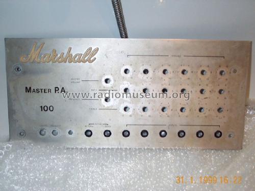 Master P.A. 100 ; Marshall, Jim, (ID = 467916) Ampl/Mixer